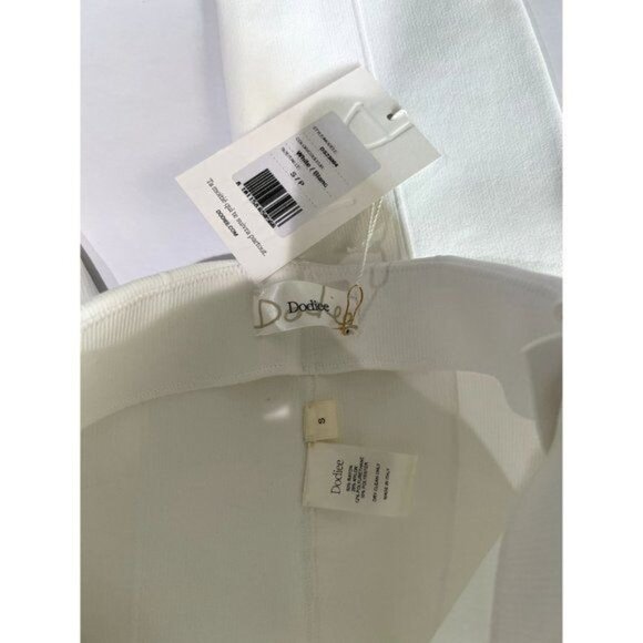 Dodiee Amina Sculpt Knit Stirrup Pants in White - Picture 7 of 8